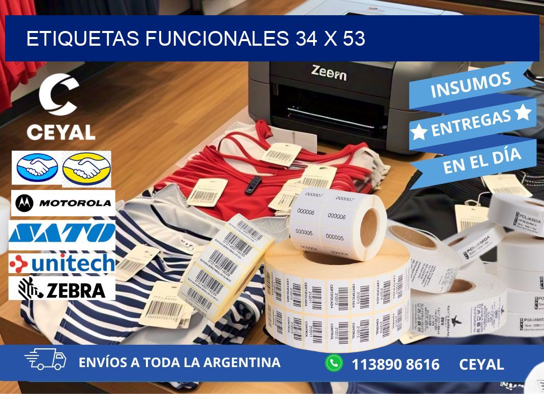 Etiquetas funcionales 34 x 53