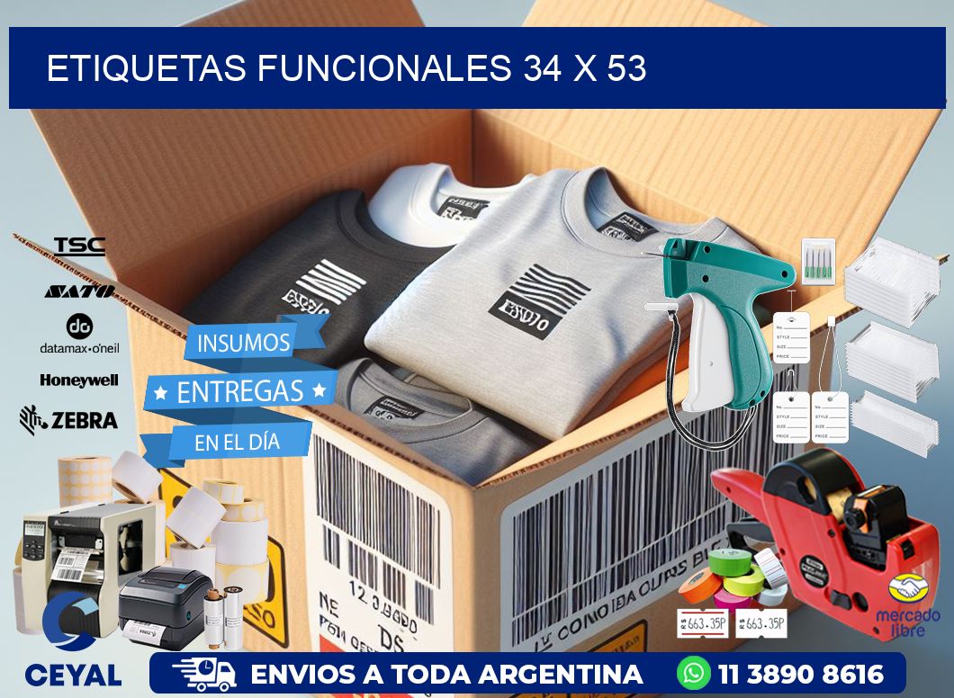 Etiquetas funcionales 34 x 53