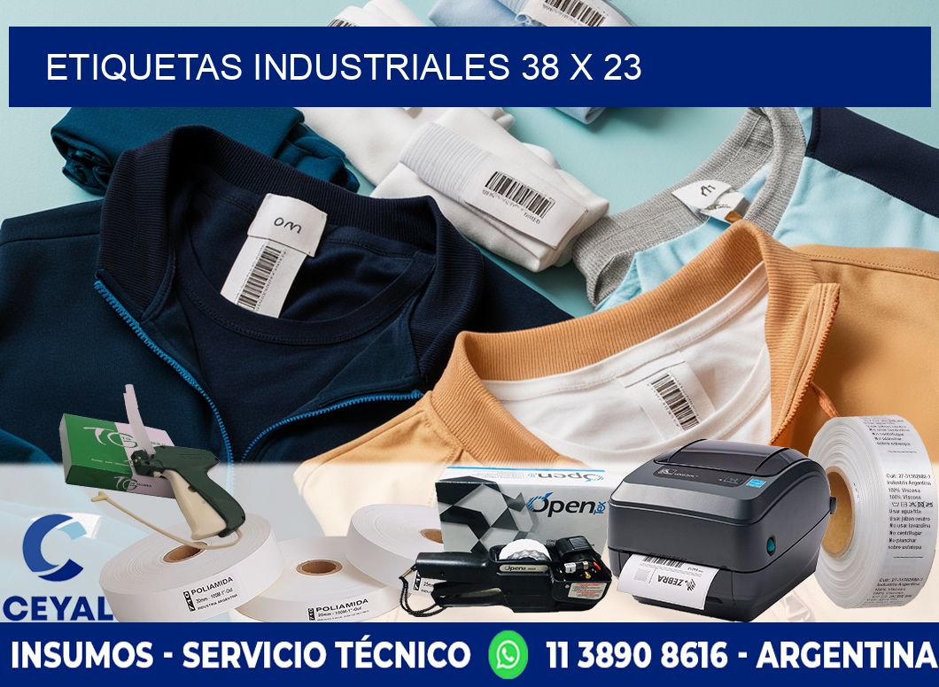Etiquetas industriales 38 x 23