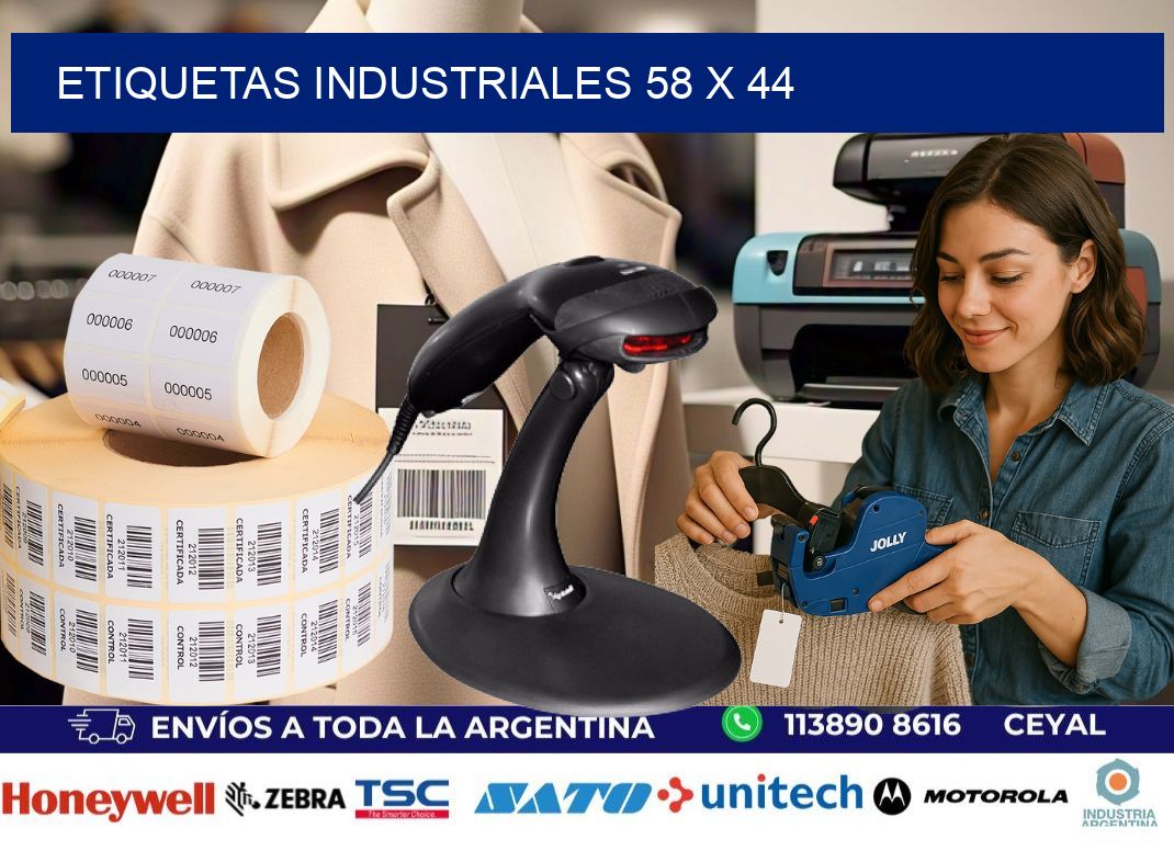 Etiquetas industriales 58 x 44