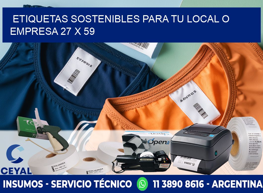 Etiquetas sostenibles para tu local o empresa 27 x 59