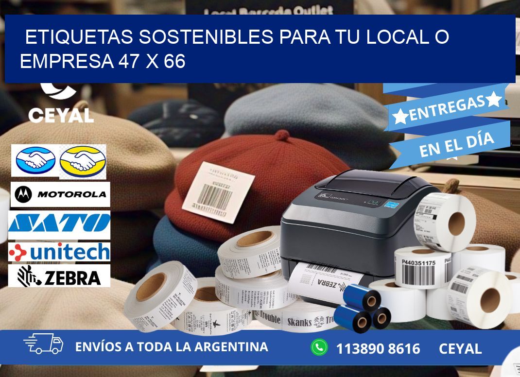 Etiquetas sostenibles para tu local o empresa 47 x 66