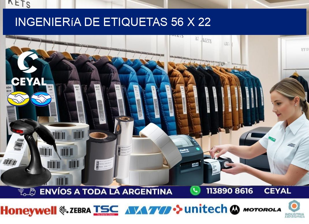 Ingeniería de etiquetas 56 x 22