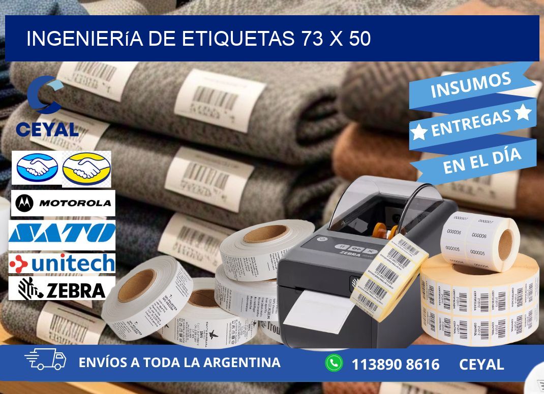 Ingeniería de etiquetas 73 x 50