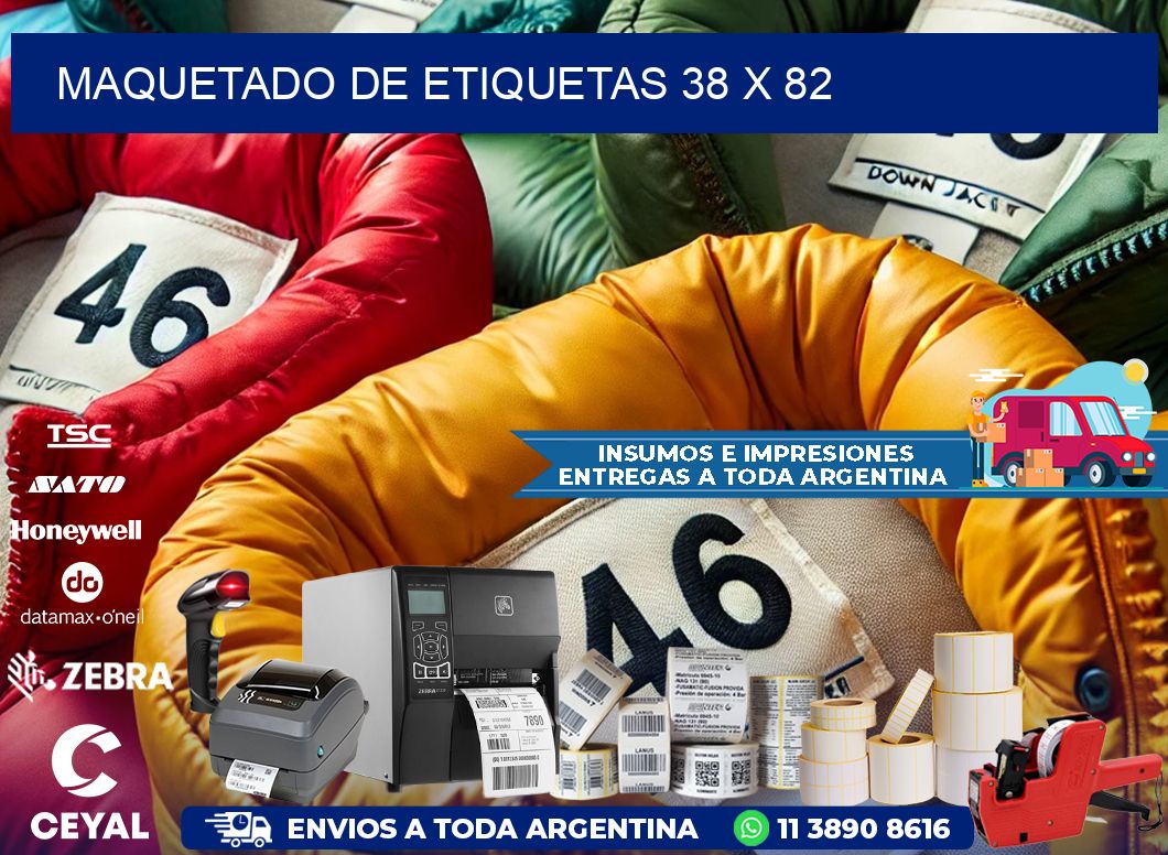 Maquetado de etiquetas 38 x 82