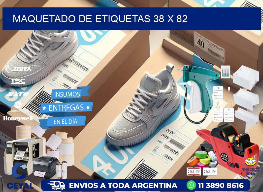 Maquetado de etiquetas 38 x 82