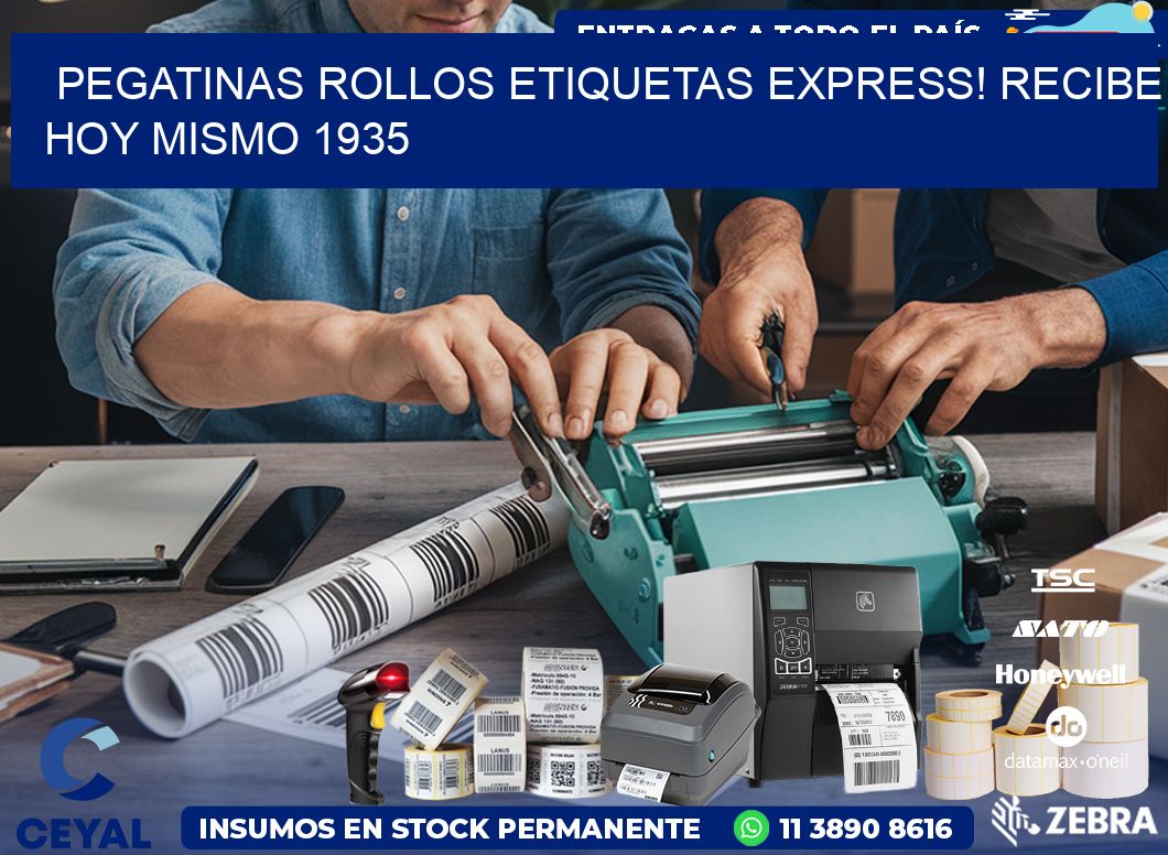 Pegatinas rollos etiquetas Express! Recibe Hoy Mismo 1935