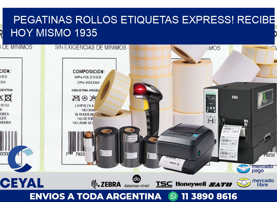 Pegatinas rollos etiquetas Express! Recibe Hoy Mismo 1935