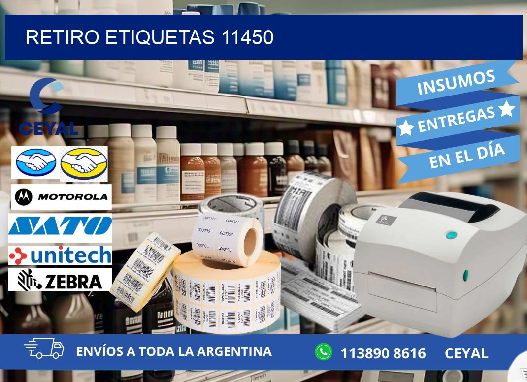 Retiro etiquetas 11450