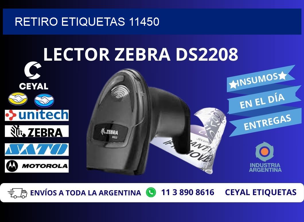Retiro etiquetas 11450