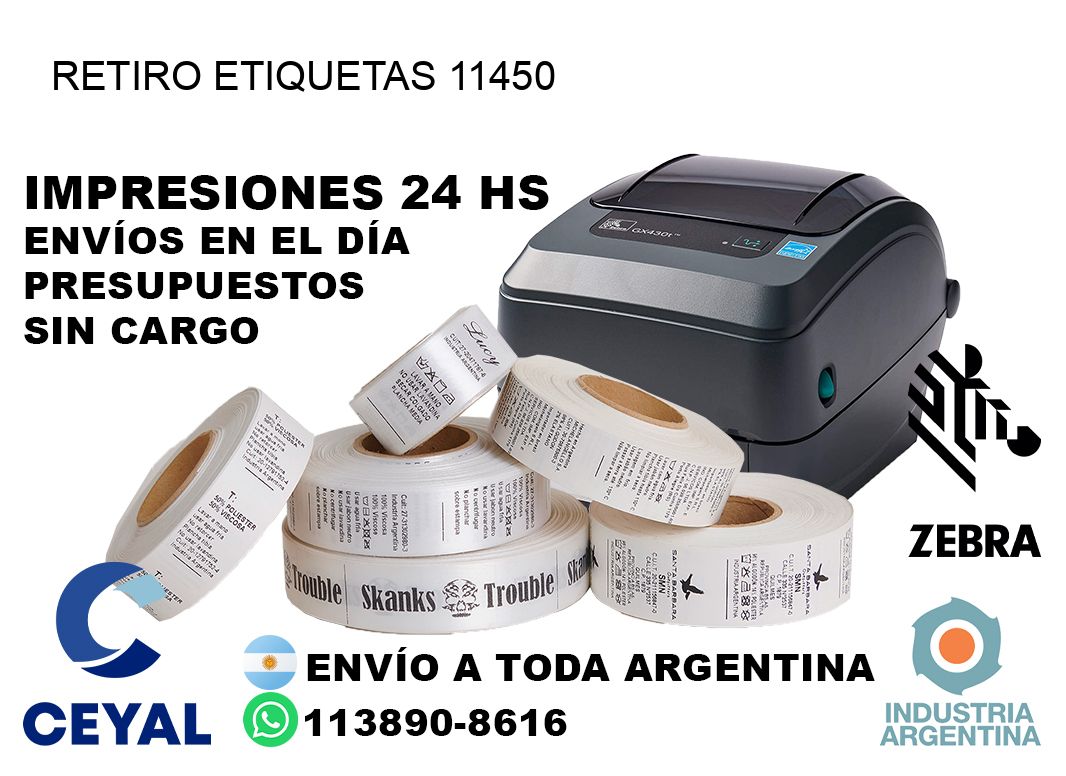 Retiro etiquetas 11450