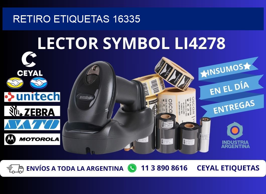 Retiro etiquetas 16335