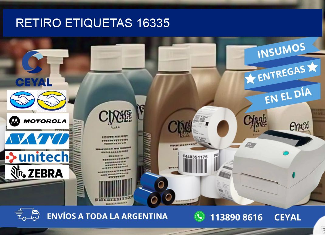 Retiro etiquetas 16335