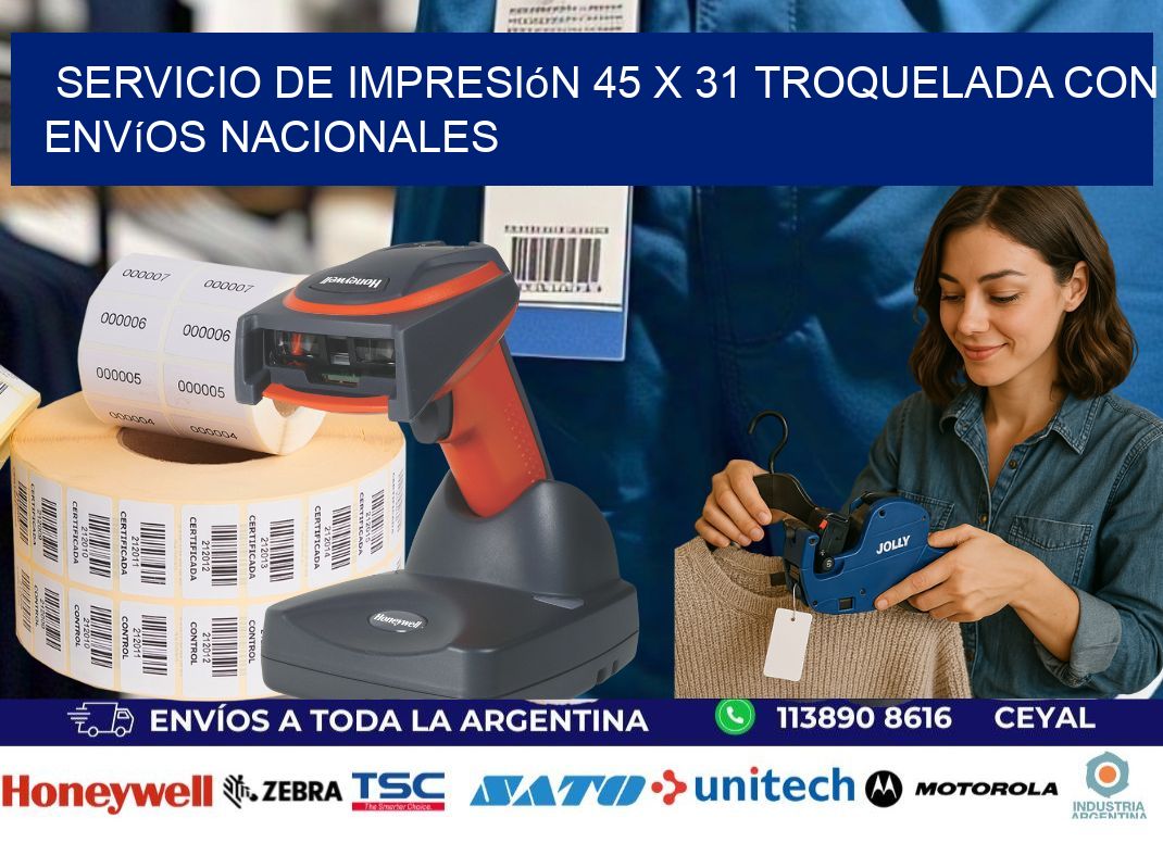 Servicio de impresión 45 x 31 troquelada con envíos nacionales