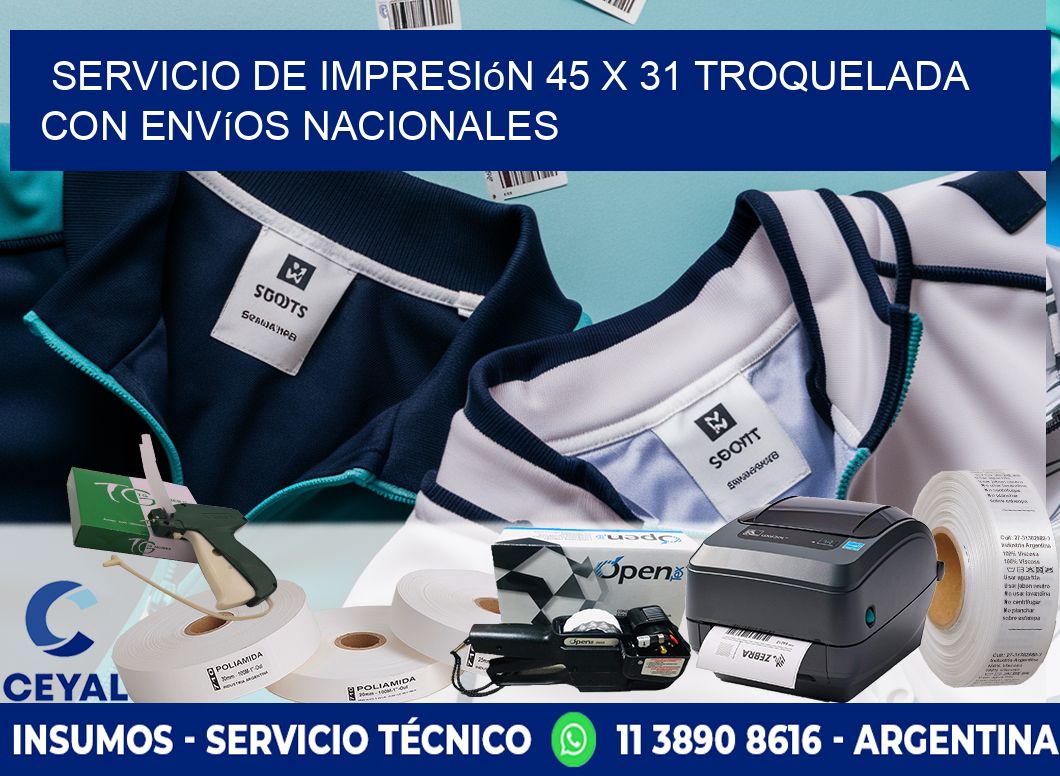 Servicio de impresión 45 x 31 troquelada con envíos nacionales