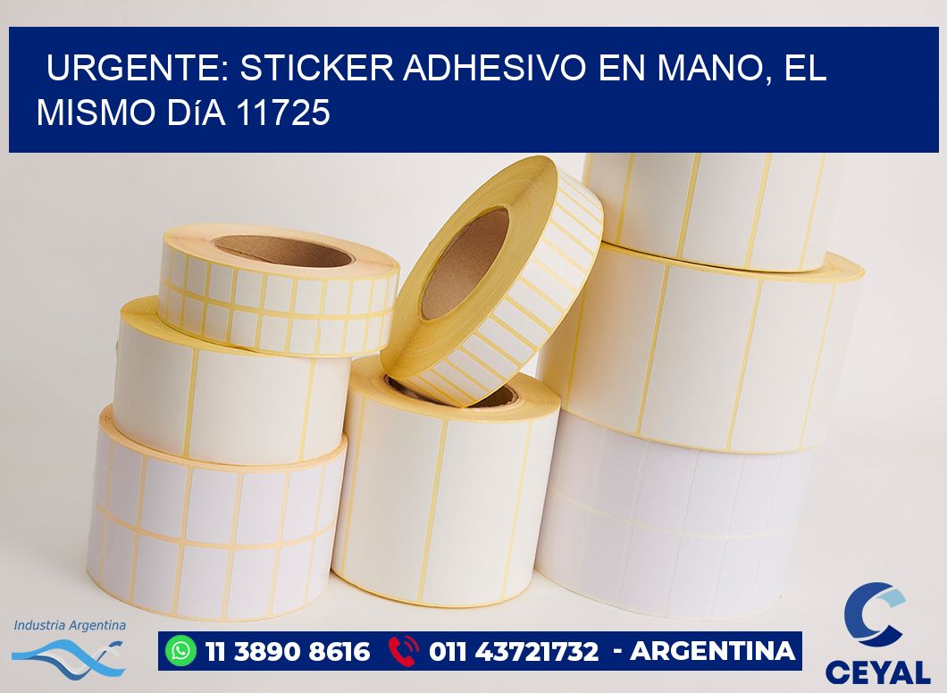 Urgente: Sticker adhesivo en Mano, el Mismo Día 11725