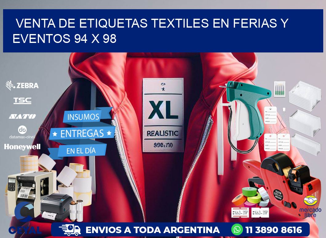 Venta de Etiquetas Textiles en Ferias y Eventos 94 x 98