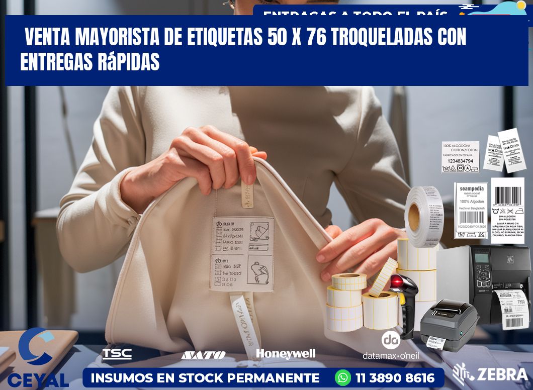 Venta mayorista de etiquetas 50 x 76 troqueladas con entregas rápidas