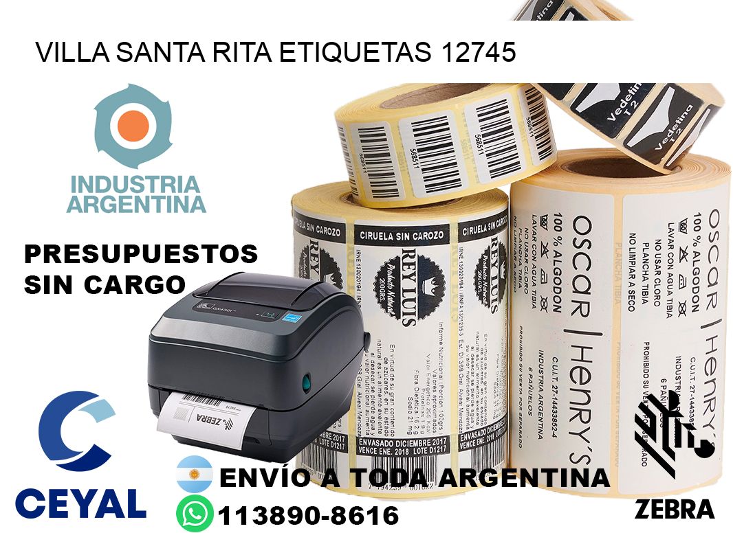 Villa Santa Rita etiquetas 12745