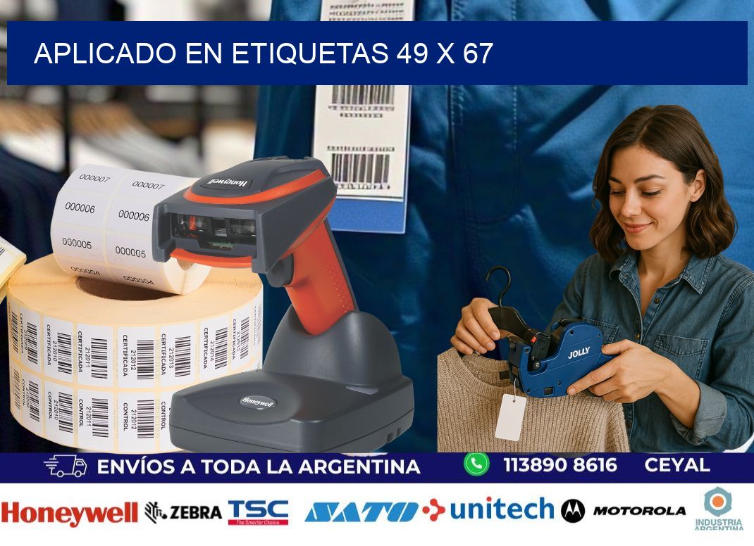 aplicado en etiquetas 49 x 67