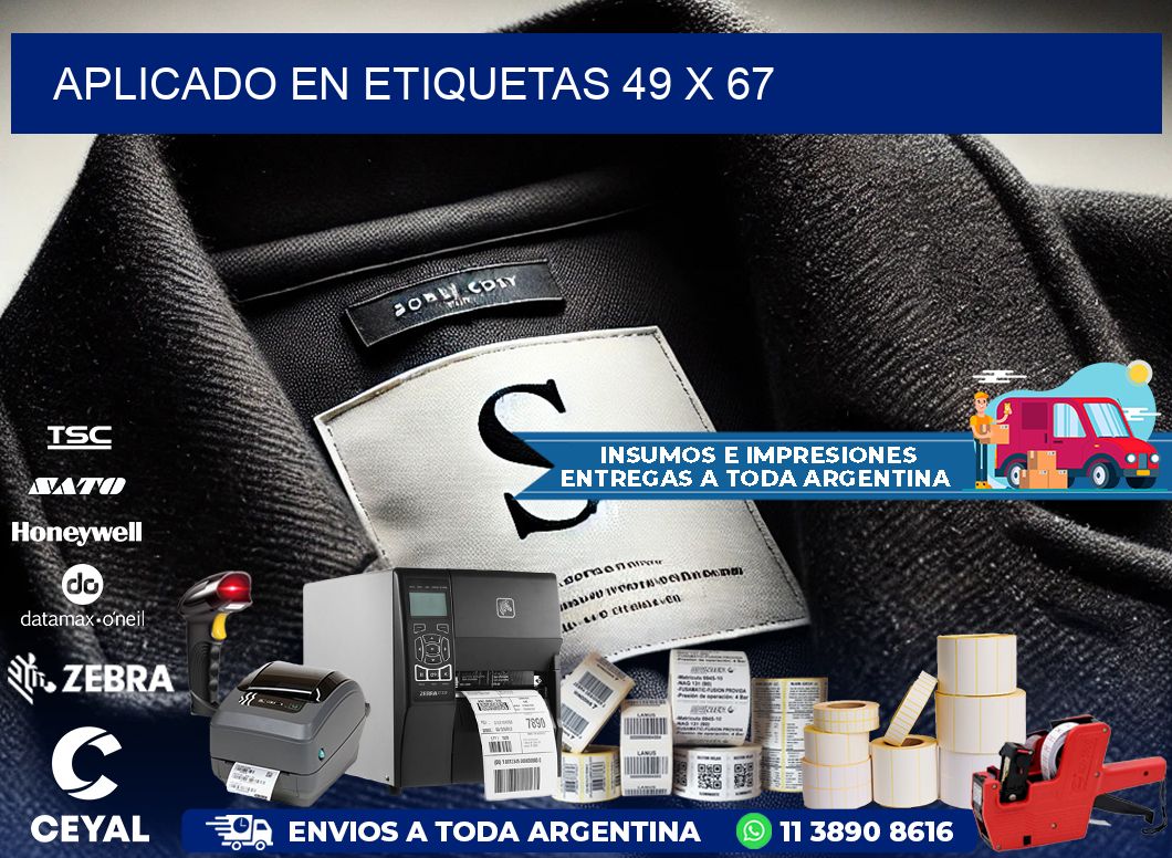 aplicado en etiquetas 49 x 67