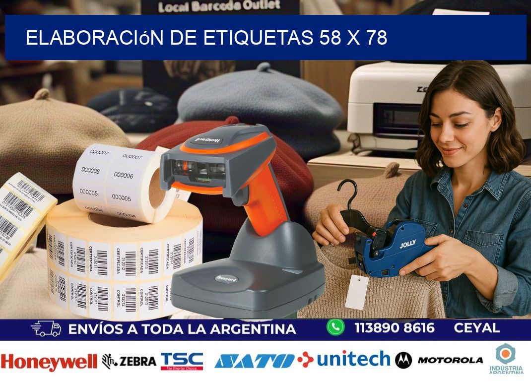 elaboración de etiquetas 58 x 78