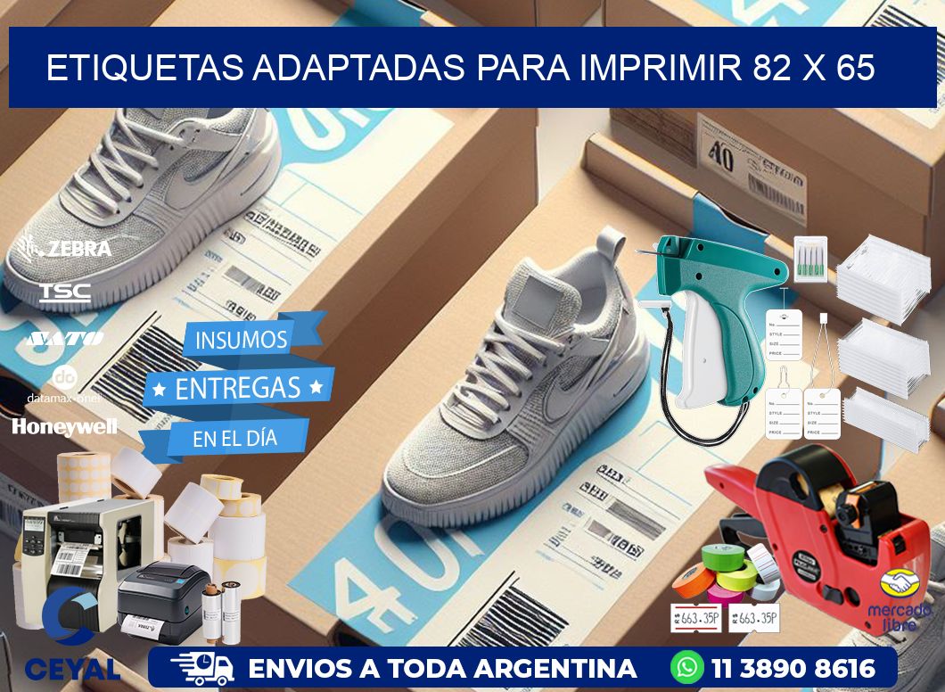 etiquetas adaptadas para imprimir 82 x 65