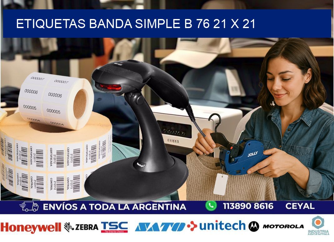 etiquetas banda simple b 76 21 x 21
