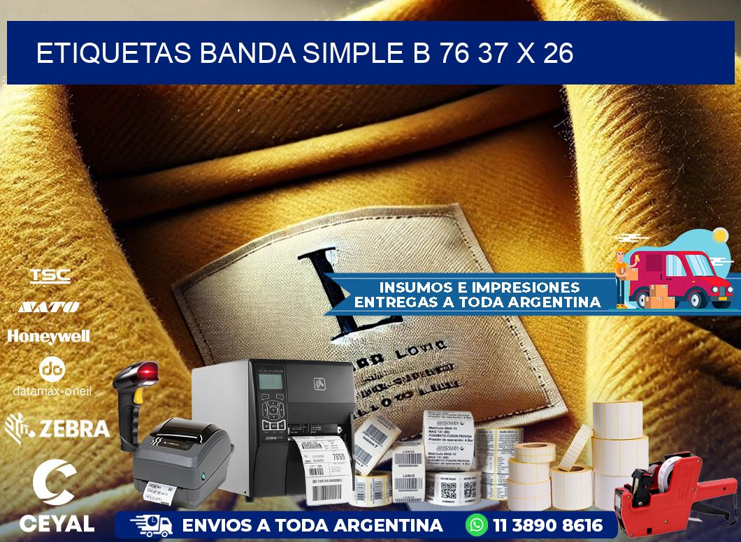 etiquetas banda simple b 76 37 x 26