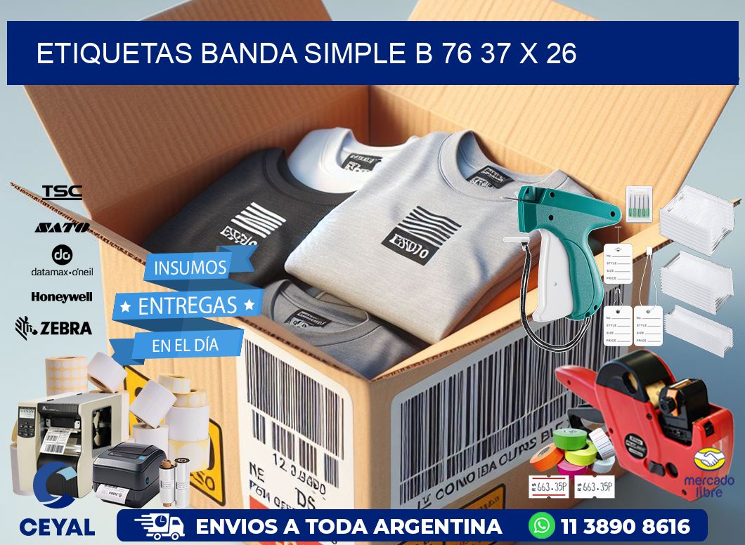 etiquetas banda simple b 76 37 x 26