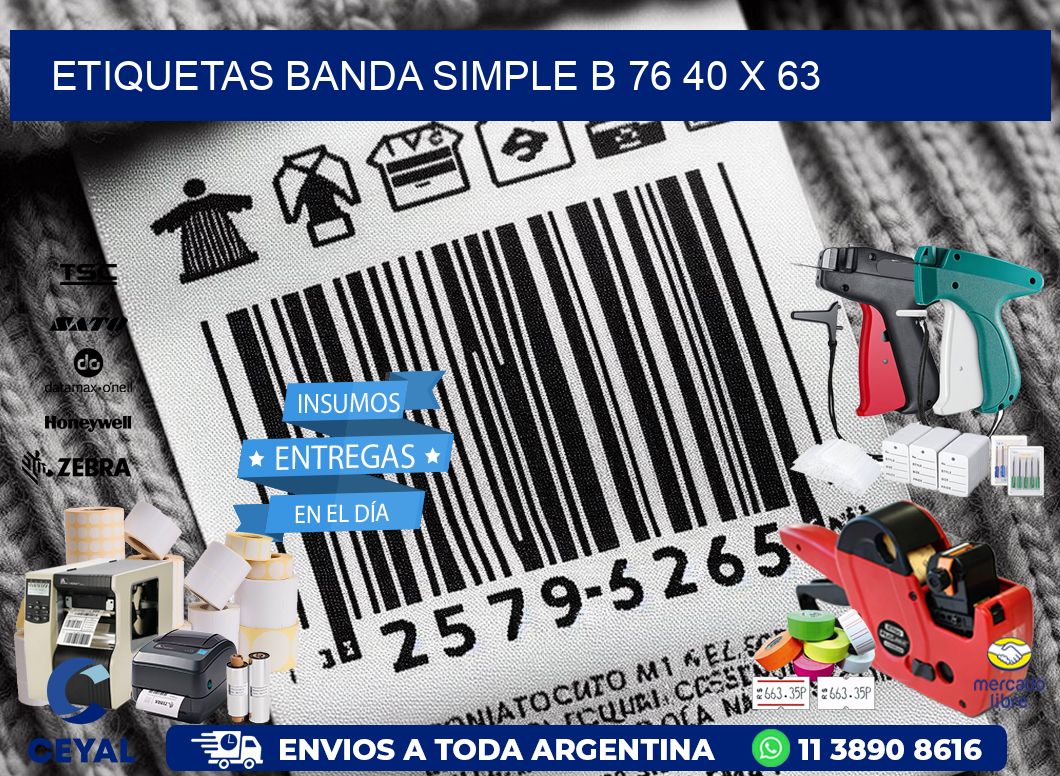 etiquetas banda simple b 76 40 x 63