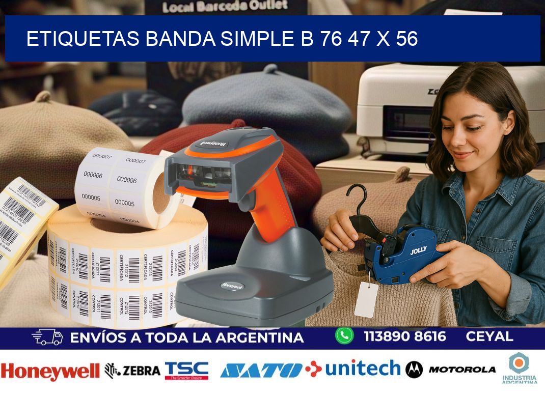 etiquetas banda simple b 76 47 x 56