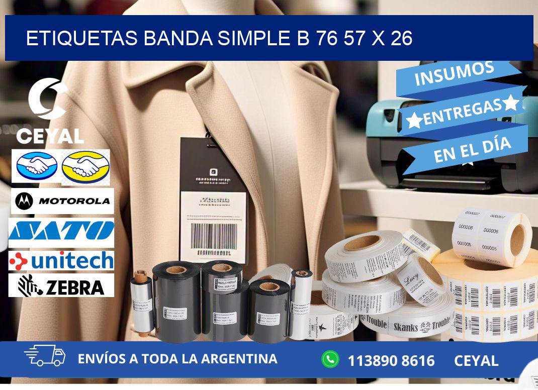 etiquetas banda simple b 76 57 x 26