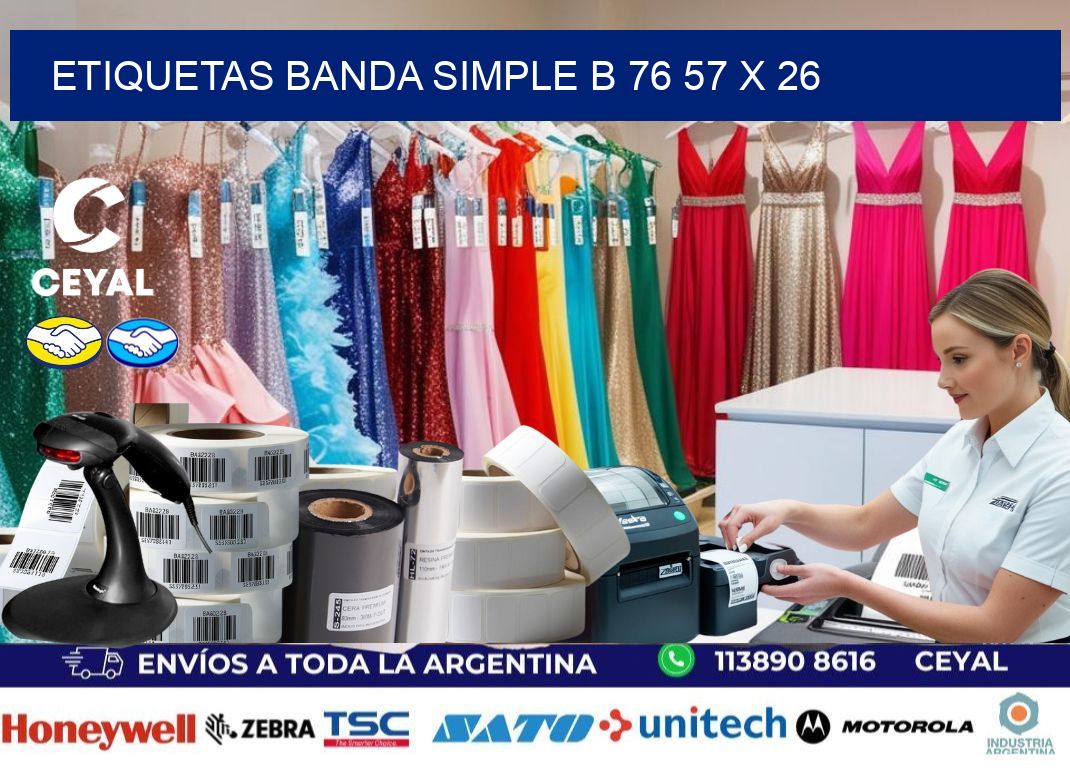 etiquetas banda simple b 76 57 x 26
