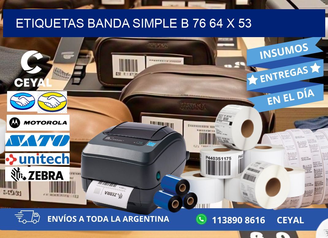 etiquetas banda simple b 76 64 x 53