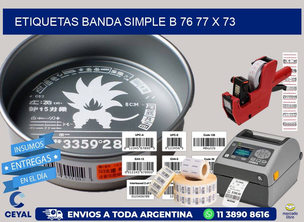 etiquetas banda simple b 76 77 x 73