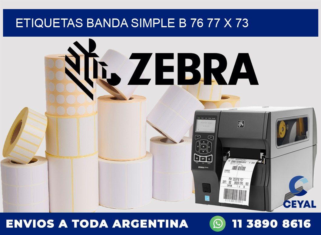 etiquetas banda simple b 76 77 x 73