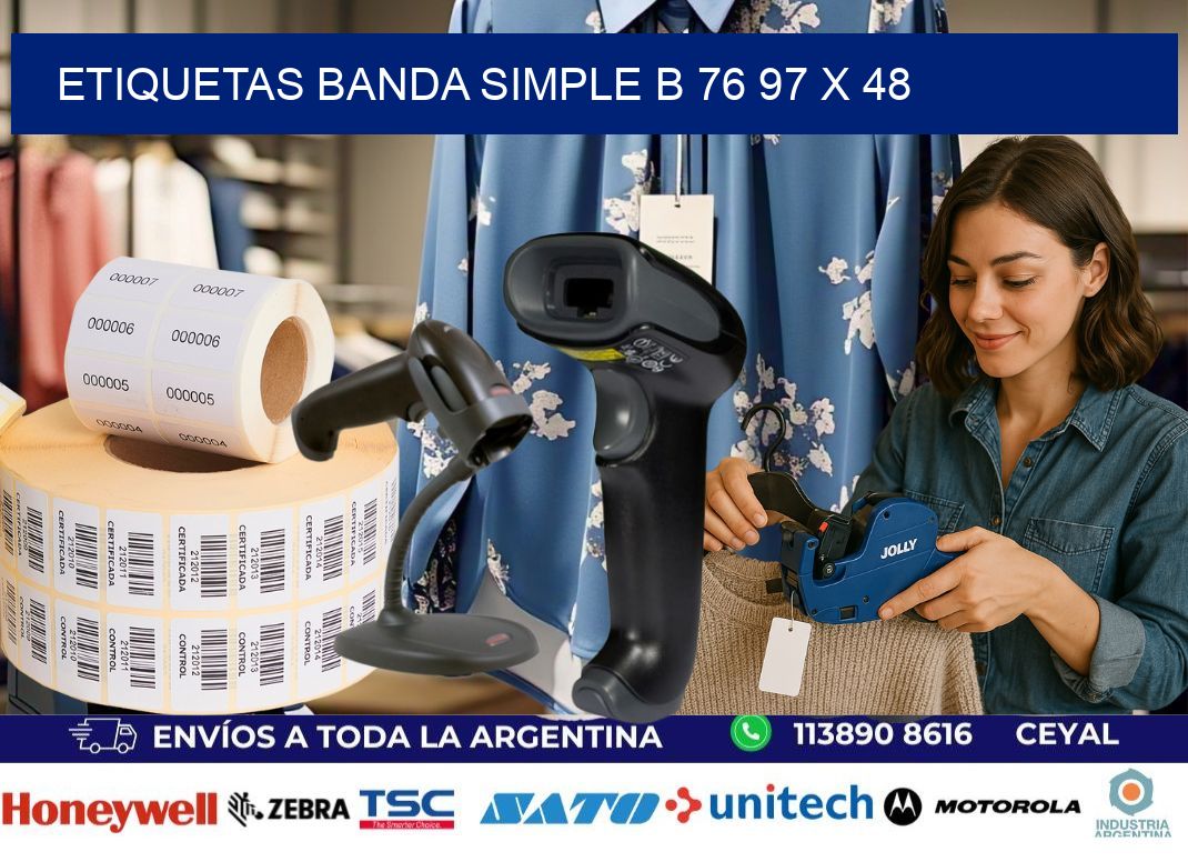 etiquetas banda simple b 76 97 x 48