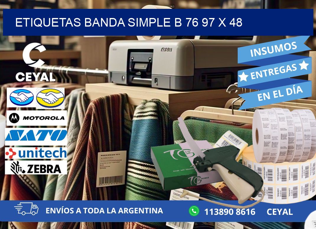 etiquetas banda simple b 76 97 x 48