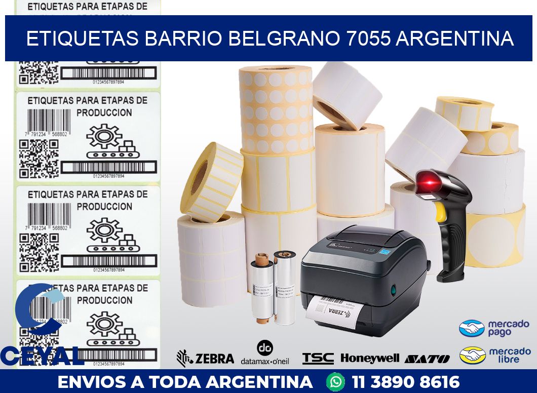 etiquetas barrio belgrano 7055 argentina