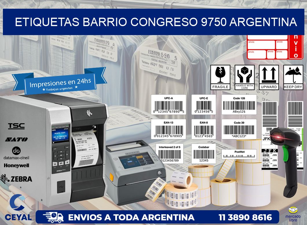 etiquetas barrio congreso 9750 argentina