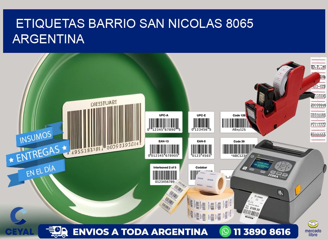 etiquetas barrio san nicolas 8065 argentina