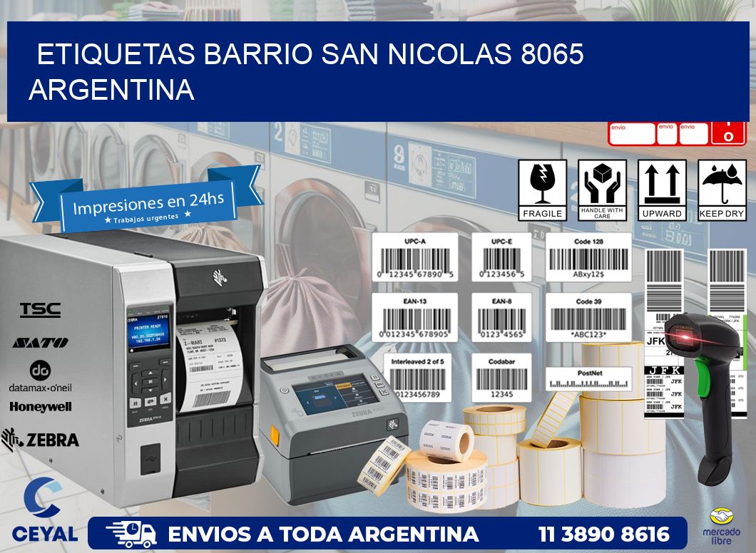 etiquetas barrio san nicolas 8065 argentina