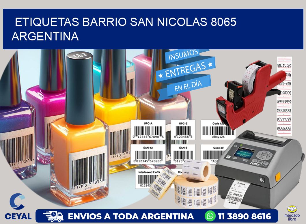 etiquetas barrio san nicolas 8065 argentina