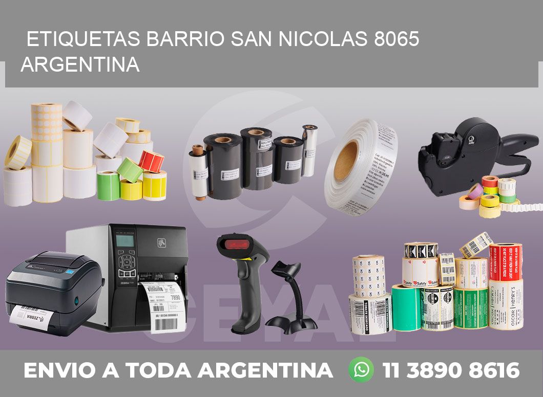 etiquetas barrio san nicolas 8065 argentina