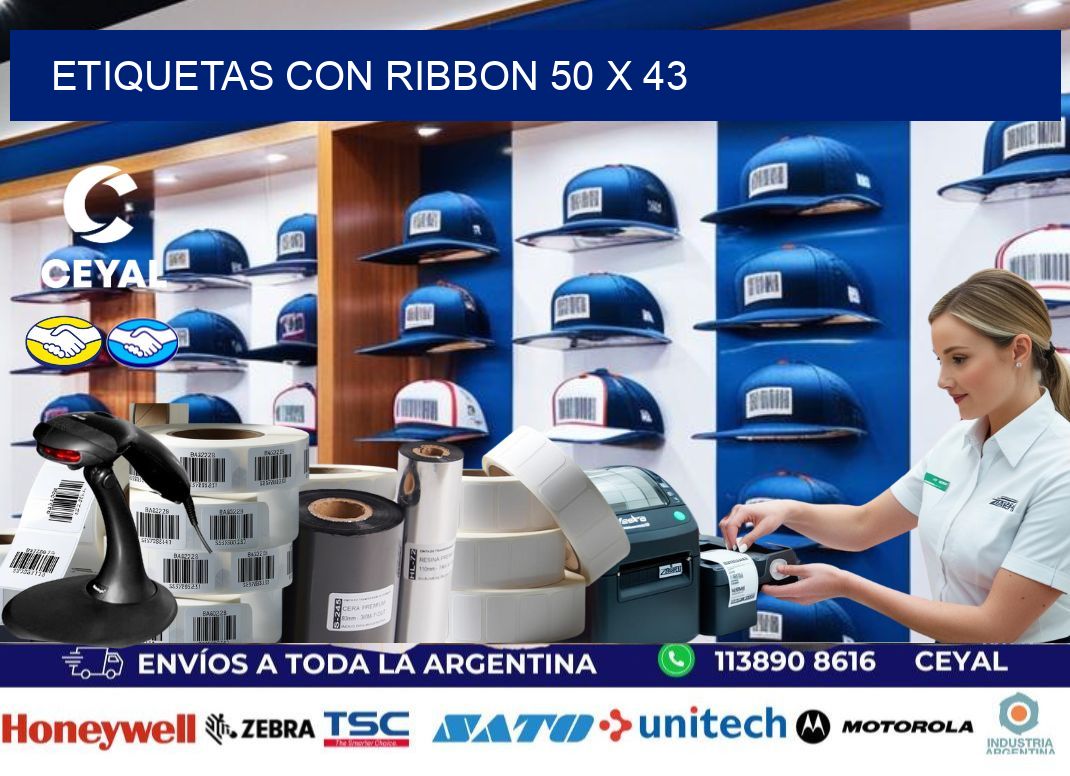 etiquetas con ribbon 50 x 43