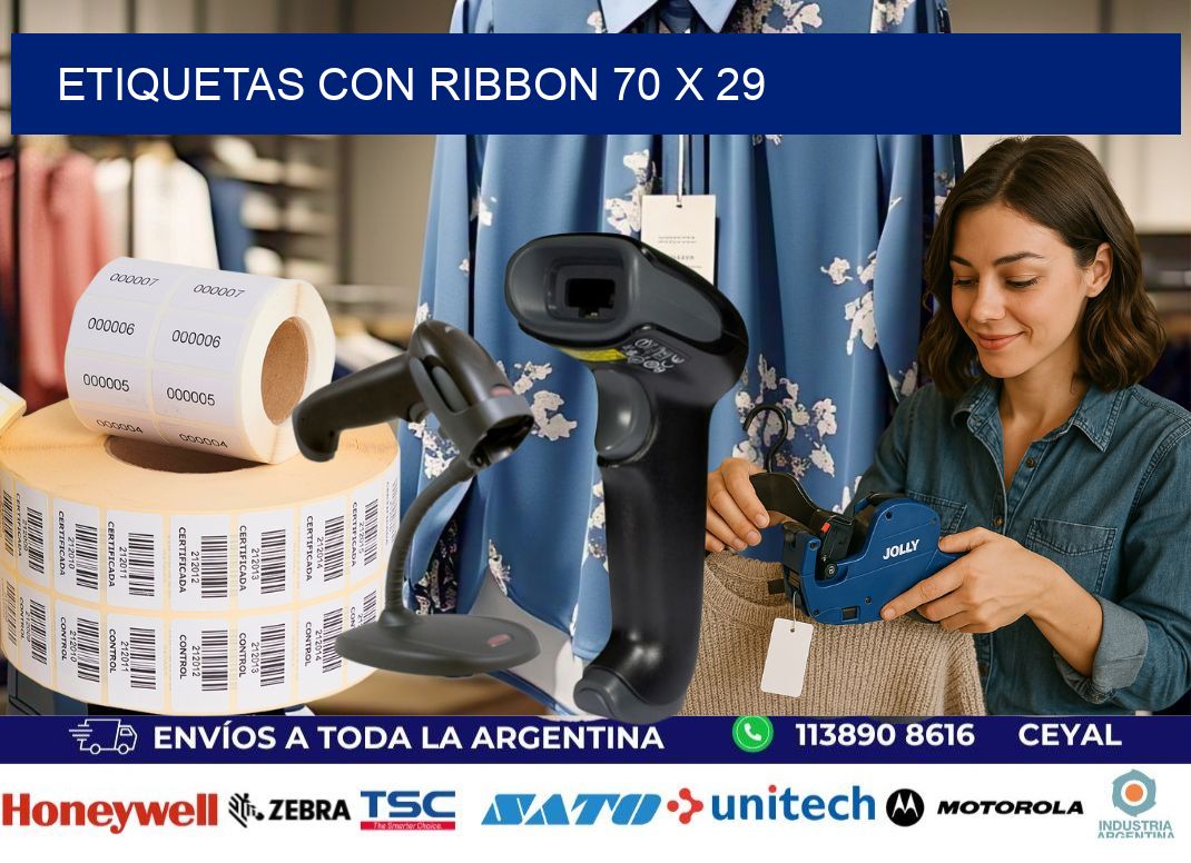 etiquetas con ribbon 70 x 29