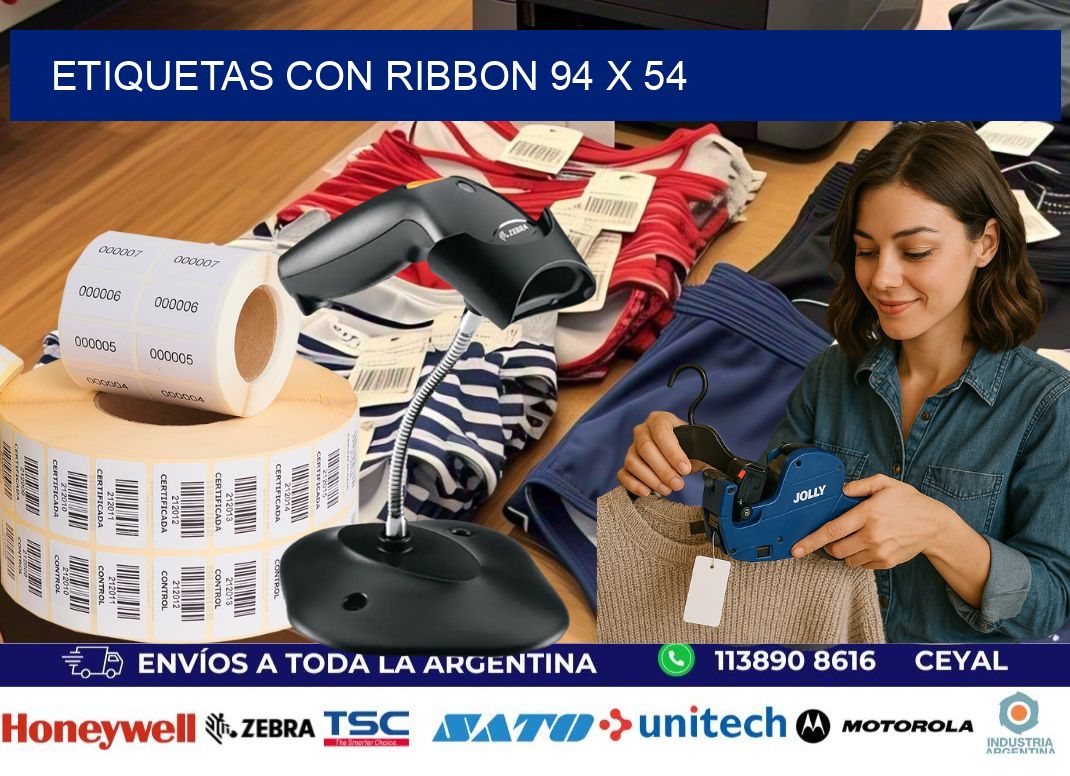 etiquetas con ribbon 94 x 54