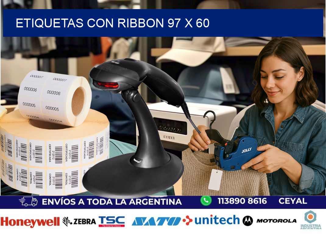 etiquetas con ribbon 97 x 60