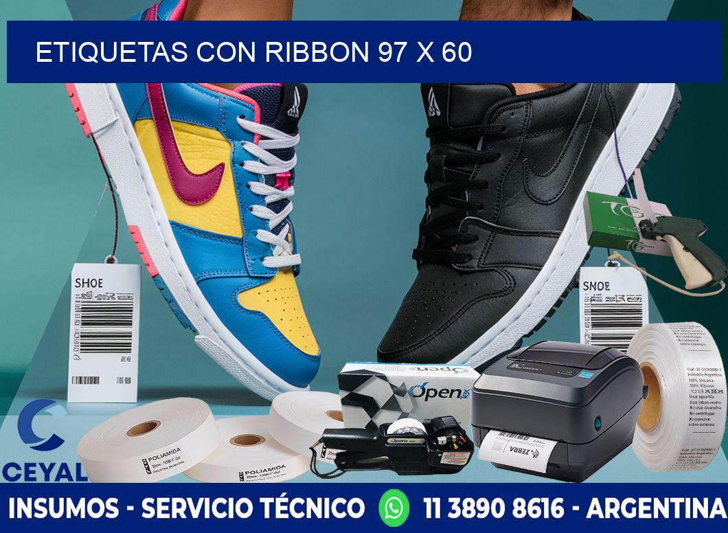 etiquetas con ribbon 97 x 60